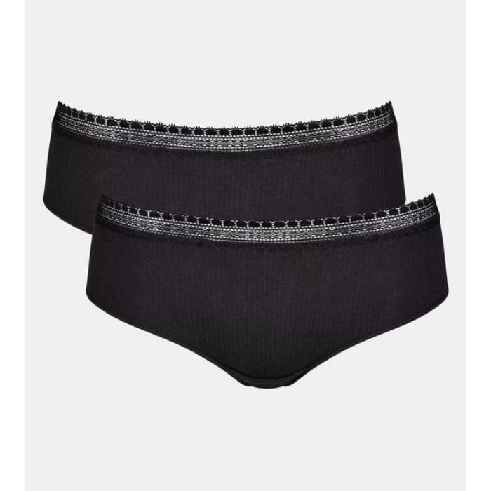 Cueca Sloggi GO Ribbed R Hipster Pack 2