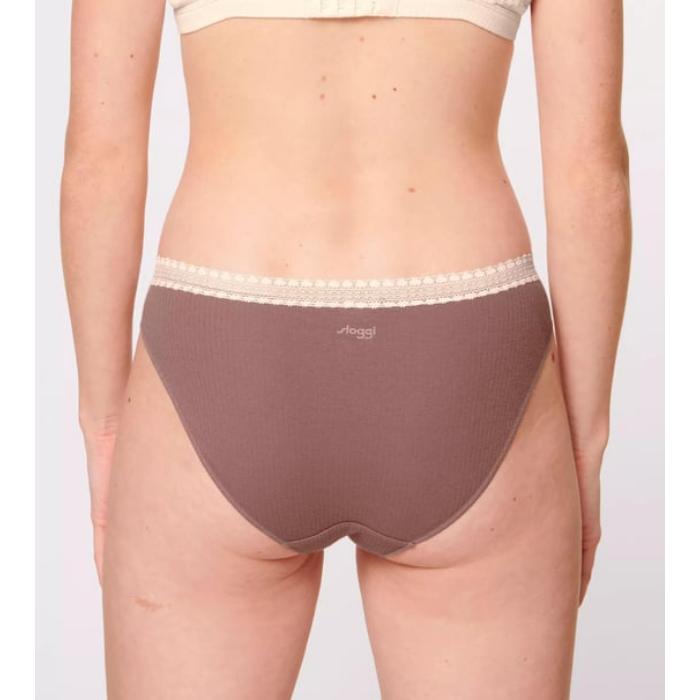 Cueca Sloggi GO Ribbed R Tai Pack 2