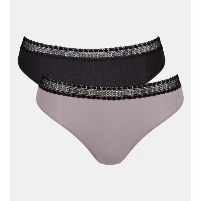 Cueca Sloggi GO Ribbed R Tai Pack 2